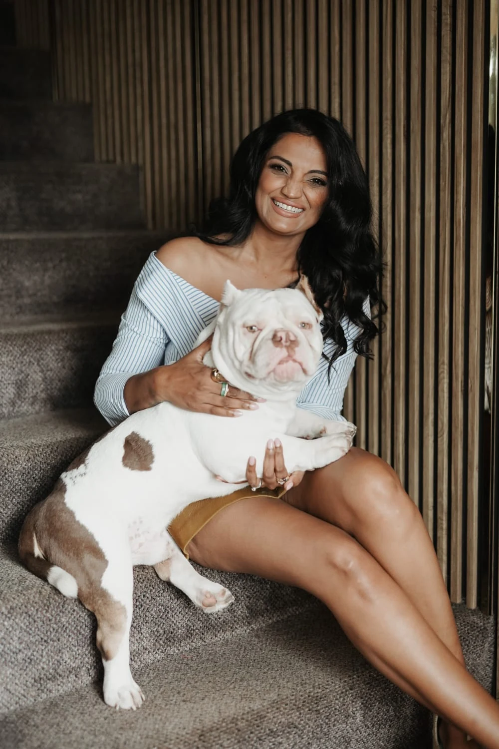 Artist portrait with dog